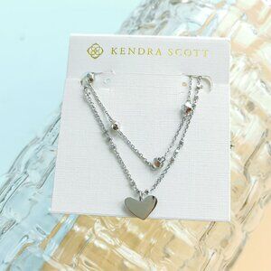Kendra Scott Necklace - Ari Heart - Silver